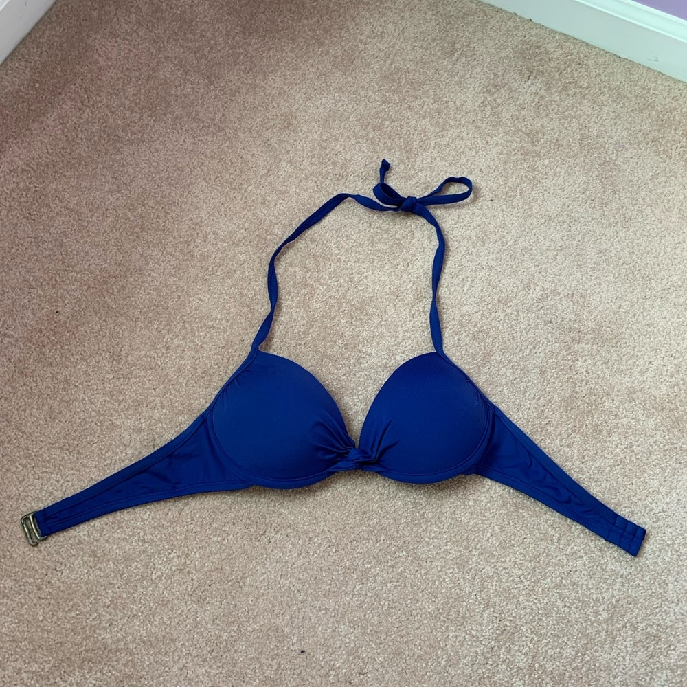 Blue Push Up Bathing Suit Top
